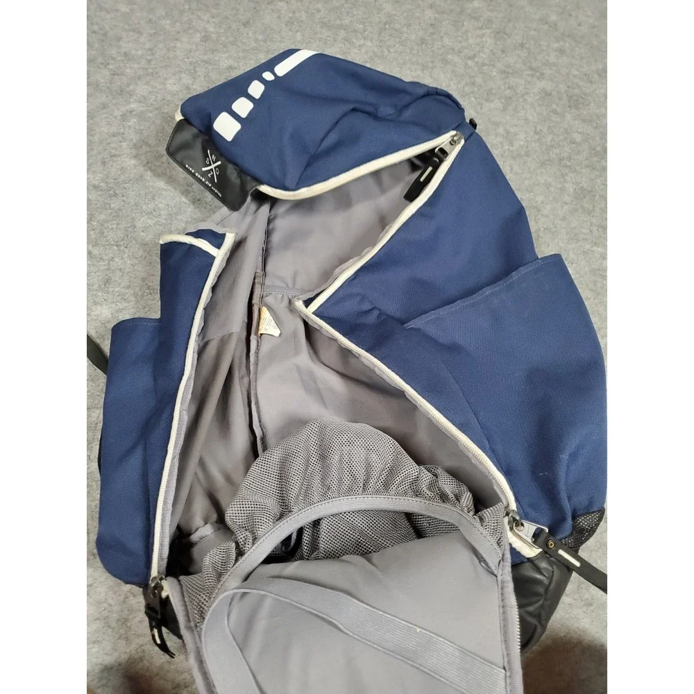 Nike Elite Quad Zip Hoops Black Backpack School Basketball Travel Gym Bag